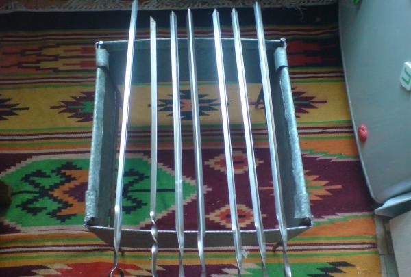 Homemade folding grill