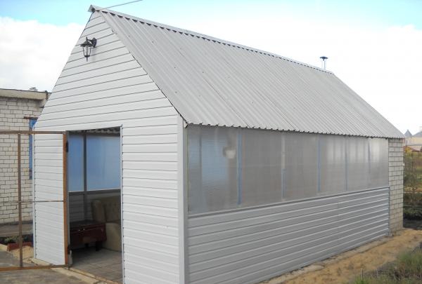 Gazebo with stationary brick grill