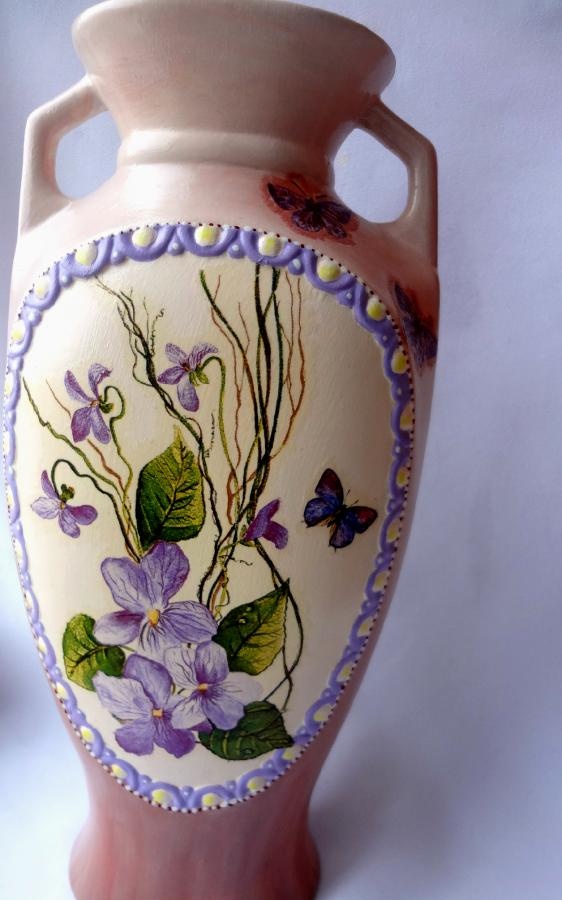 decoupage vase