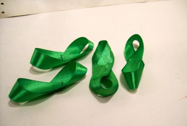 blue and green ribbons