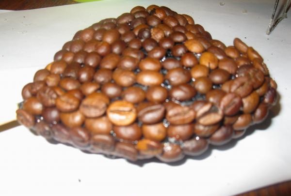 sticking coffee beans