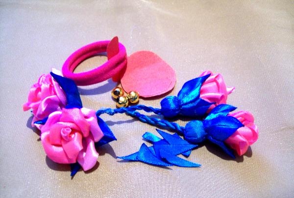 hair bands made from satin ribbons