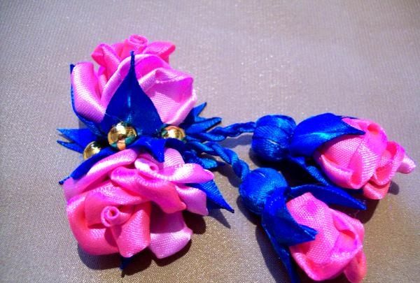 hair bands made from satin ribbons