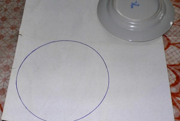 Draw a circle on cardboard