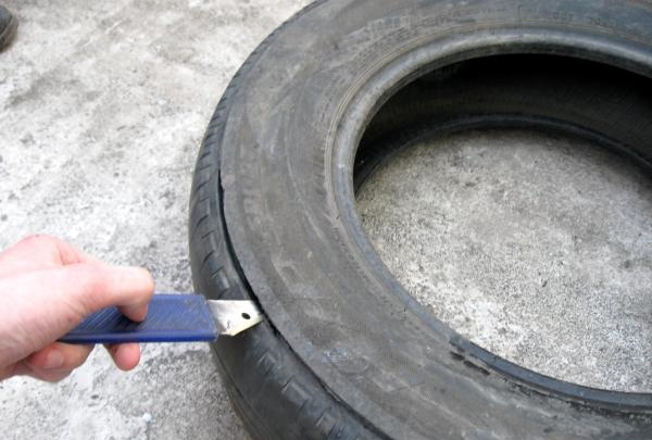 cut the tire