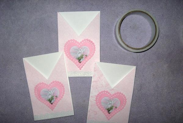 Wedding invitations in the form of an envelope