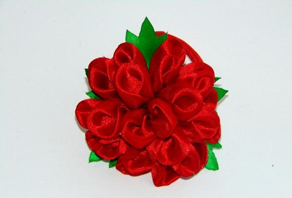 Hair band using kanzashi technique