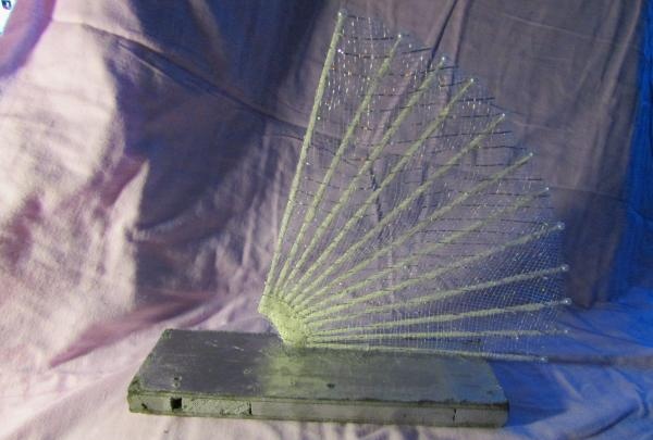 fans with roses made of corrugated paper