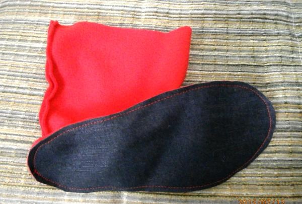 sewing home slippers and boots