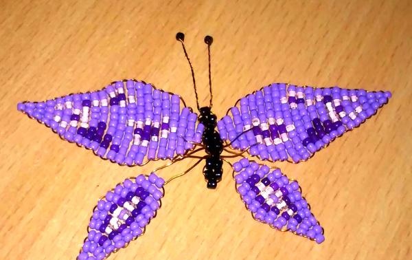 Panel Butterflies made of beads