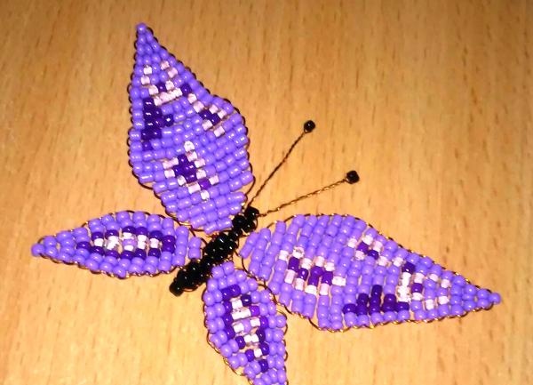 Panel Butterflies made of beads