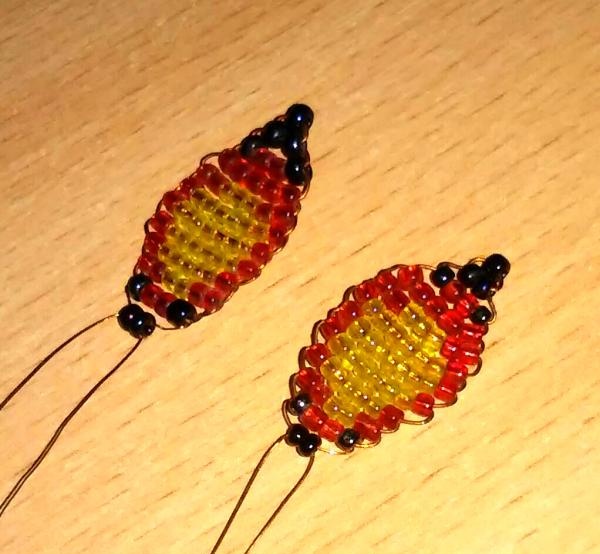 Panel Butterflies made of beads