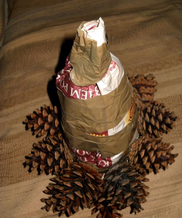 Christmas tree made of forest cones