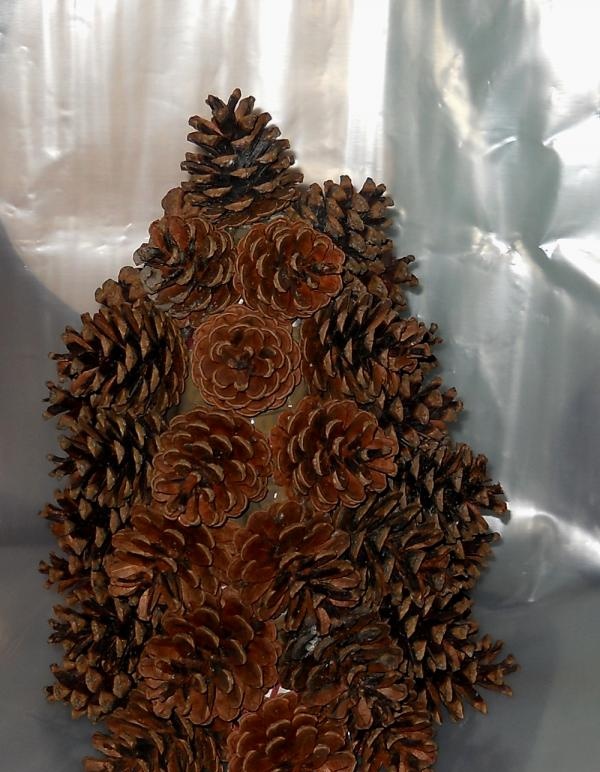 Christmas tree made of forest cones