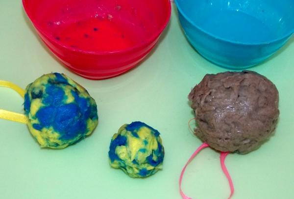 Christmas balls made of papier mache