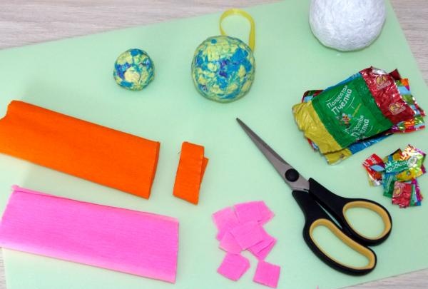 Christmas balls made of papier mache