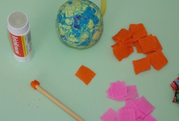 Christmas balls made of papier mache