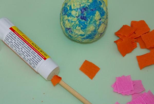 Christmas balls made of papier mache