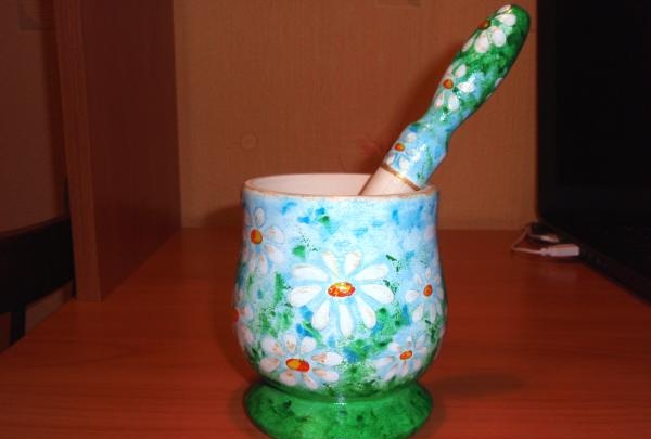 mortar and pestle painting