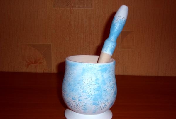 mortar and pestle painting