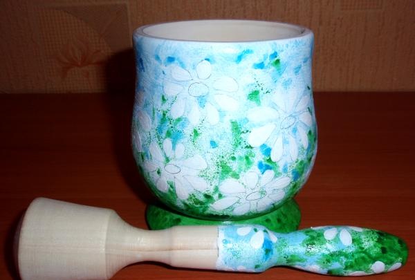 mortar and pestle painting