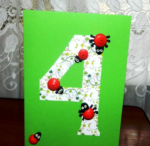 ladybugs postcard