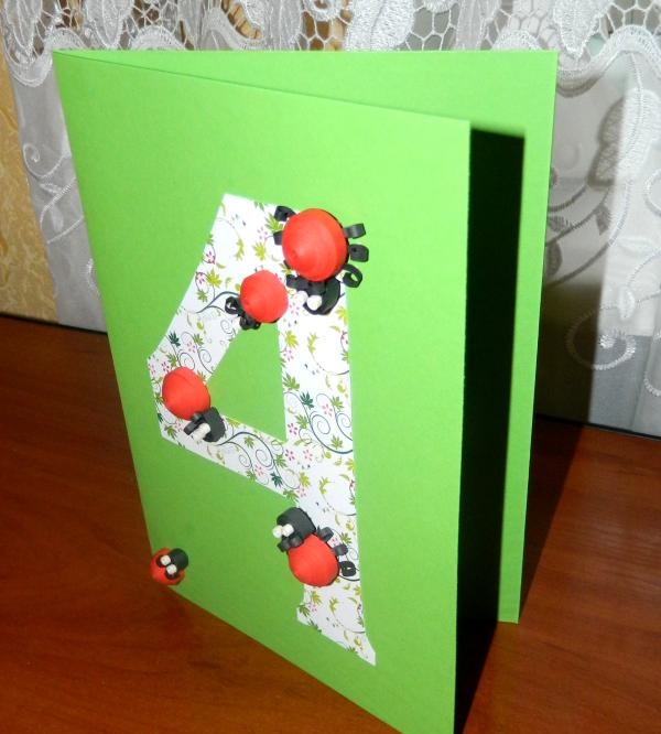 ladybugs postcard