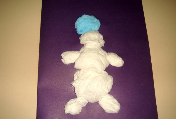 Volumetric applique Cheerful snowman