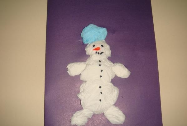 Volumetric applique Cheerful snowman