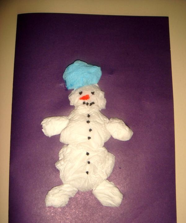 Volumetric applique Cheerful snowman