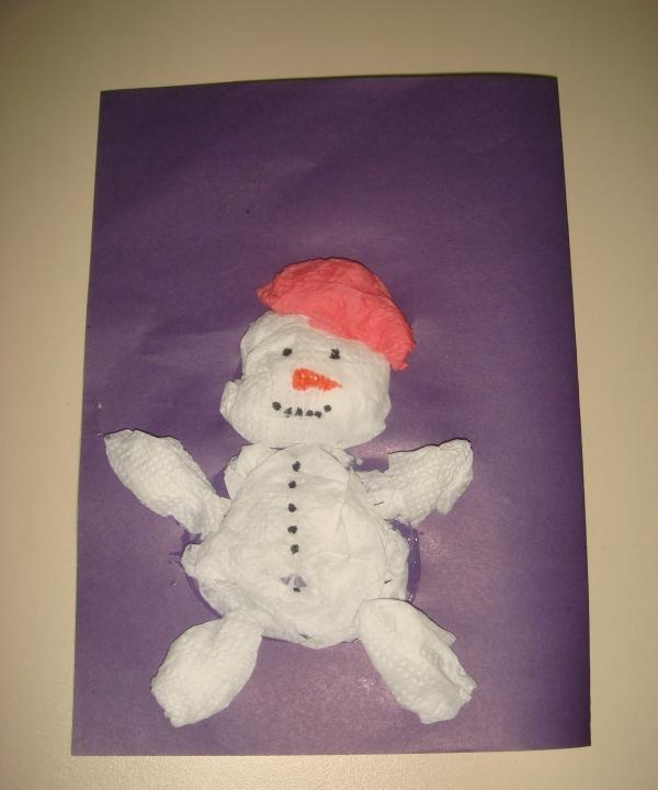 Volumetric applique Cheerful snowman