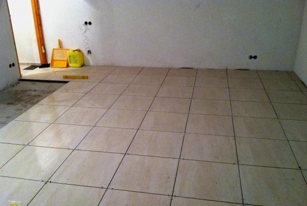 laying tiles on infrared floors