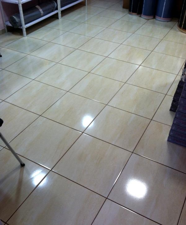 laying tiles on infrared floors