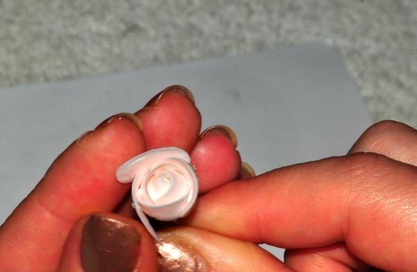 cold porcelain rose ring