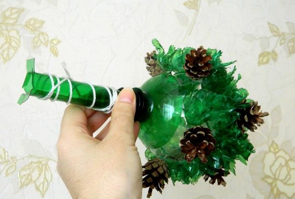 Topiary made from plastic bottles