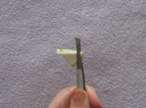 Set of hairpins using kanzashi technique