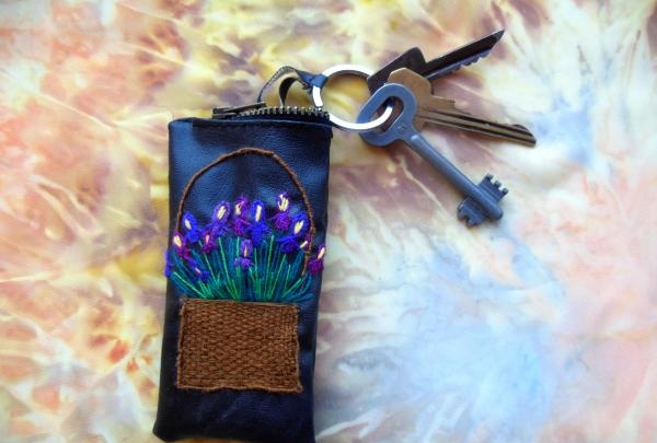 Original key holder with embroidery