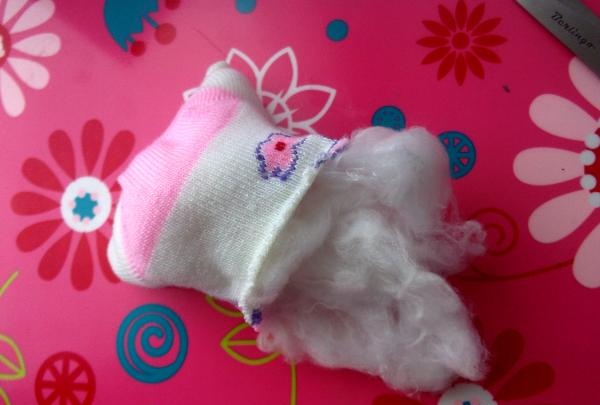 Fragrant cat from a sock