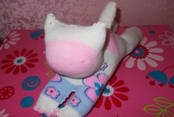 Fragrant cat from a sock