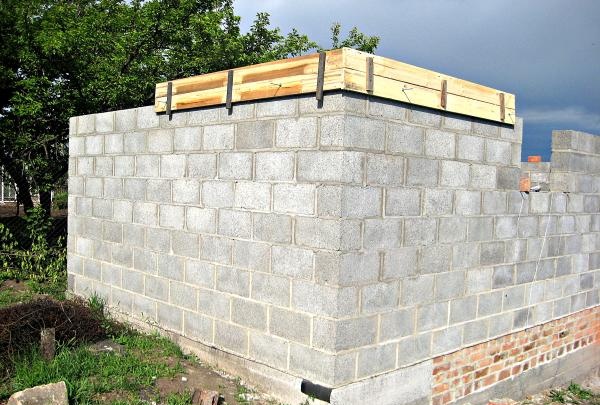 Stages of building a barn