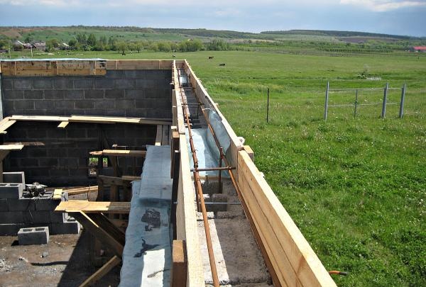 Stages of building a barn