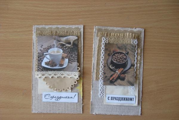 DIY coffee cards