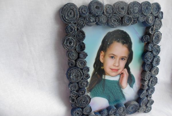 Denim photo frame