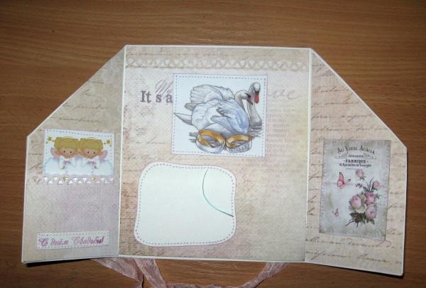 Fold out wedding card