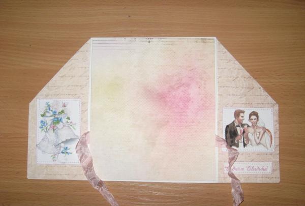 Fold out wedding card