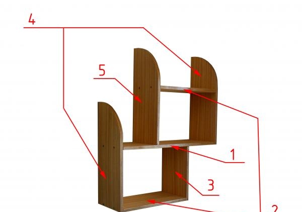 Three-story shelf