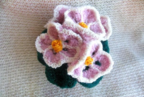 Crochet violets