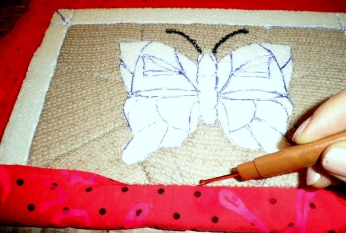 Patchwork without a needle kinusaiga Butterfly