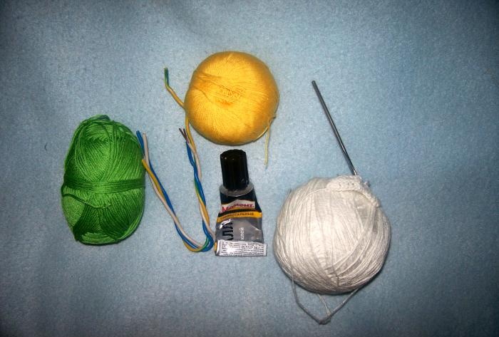 How to knit daisies from yarn