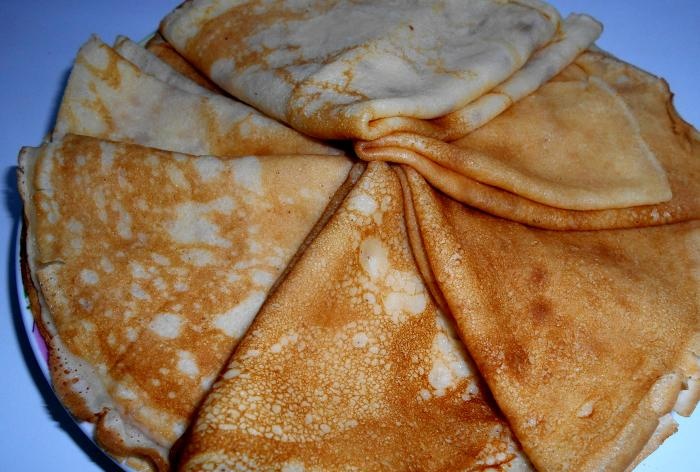 Custard pancakes with kefir